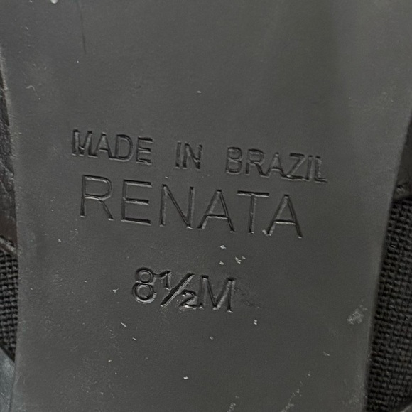 Brighton Renata Leather Slip On Heels Sz 8.5 Studded Belt Buckle - Picture 8 of 8